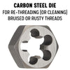 Drill America M12 X 1.5 Carbon Steel Hex Rethreading Die