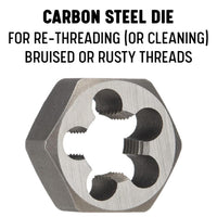 Drill America M12 X 1.5 Carbon Steel Hex Rethreading Die