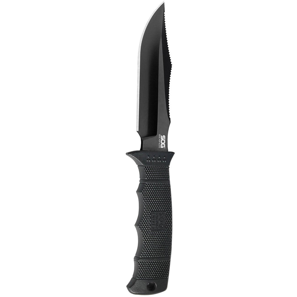 Sog Seal Pup Elite - Fixed Blade - Nylon Sheath - Black Tini Straight Edge Knife