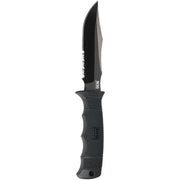 Sog Seal Pup Elite - Fixed Serrated Blade - Kydex Sheath - Black Tini Partially Serrated Knife