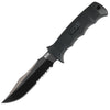 Sog Seal Pup Elite - Fixed Serrated Blade - Kydex Sheath - Black Tini Partially Serrated Knife