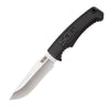 Field Knife Fixed 4" Satin Plain Clip Point Blade Thermoplastic Rubber Handles Grn Sheath