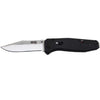 Sog Flare Assisted Folding Knife 3.5" Satin Plain Blade Black Grn Handles