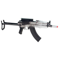 Game Face 76 Electric Full Or Semi-auto Tactical Ak Style Airsoft Carbine (clear)
