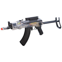 Game Face 76 Electric Full Or Semi-auto Tactical Ak Style Airsoft Carbine (clear)