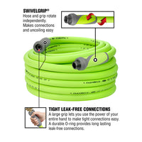 Flexzilla® Garden Hose 3/4" X 50' 3/4" - 11 1/2 Ght Fittings Zillagreen® (boxed)