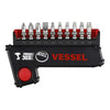 Vessel Impact Ball Torsion Bit Set In Pop-up Case (10+1 Piece Set)