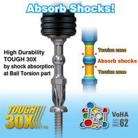 Vessel Impact Ball Torsion Cross-point Jisdrive* +2 X 150mm Bits With Mag Charge Holder (5 Piece)