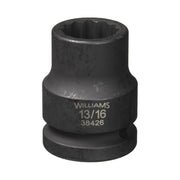Williams 3/4" Drive Shallow 13/16" Impact Socket 12 Point