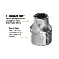 Williams 3/8" Drive 1/4" Socket 8 Point