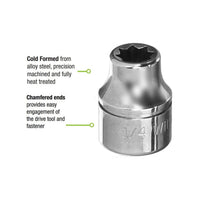 Williams 3/8" Drive 1/4" Socket 8 Point