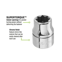Williams 5/16″ Shallow Socket 3/8″ Drive 8 Point