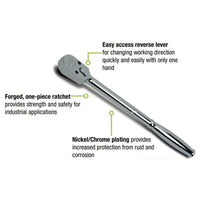 Williams 1/2" Drive Sealed Narrow Head Ratchet 36 Teeth