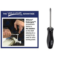 Williams Endurogrip Keystone Phillips Screwdriver: Ph #2 X 4"