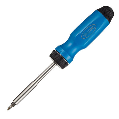 Williams Ratcheting Screwdriver With (5) 1/4
