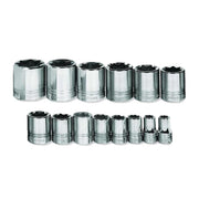Williams 1/2″ Drive Shallow Sae Socket Set On Clip Rail 8-point (14 Piece)