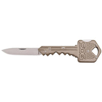 Sog Folding Key Knife 1.5" Drop Point Blade Stainless Steel Body