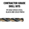 Drill America 1-1/8 Reduced Shank Hss Black & Gold Contractor Drill Bit With 3-flat Shank
