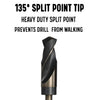 Drill America 15/16" Reduced Shank Hss Black & Gold Kfd Drill Bit 1/2" Shank 3-flat Shank