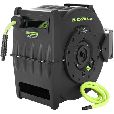 Flexzilla Retractable Air Hose Reel With Levelwind Technology 3/8