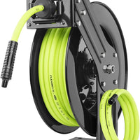 Flexzilla Retractable Air Hose Reel Open Face Single Axle Arm 3/8" X 50'