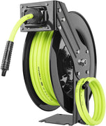 Flexzilla Retractable Air Hose Reel Open Face Single Axle Arm 3/8" X 50'