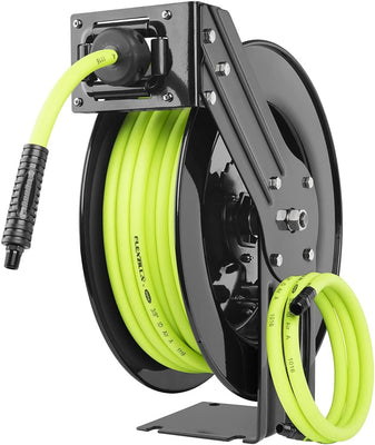 Flexzilla Retractable Air Hose Reel Open Face Single Axle Arm 3/8