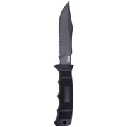 Sog Seal Pup Fixed 4.75" Powder Coated Combo Blade Grn Handles Kydex Sheath