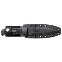 Sog Seal Pup Fixed 4.75" Powder Coated Combo Blade Grn Handles Kydex Sheath