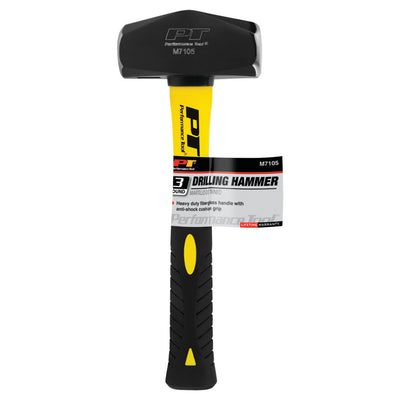 Performance Tool Heavy Duty 3 Lb. Fiberglass Handle Drilling Hammer