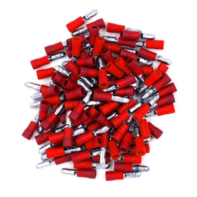 Bullet Connectors Male 22/18 Ga Red;xscorpion;100 Pcs