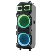 Maxpower 2 X 10"karaoke Trolley Speaker With X-bass Bluetooth & Rechargeable Battery