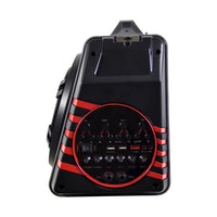 Maxpower Portable Dual 8" Karaoke Bluetooth Speaker With Flashing Led Lights (red)