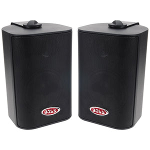 Boss Audio Marine 3-way Box Speakers With 4” Woofer (black)