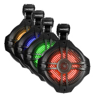 Power Acoustik Marine 6.5" 2-way Wakeboard Speakers With Rgb Led Illumination - Pair (black)