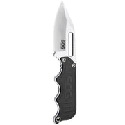 Sog Instinct Knife-non-folding 2.3" Blade-black And Silver Handle-satin Finish