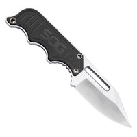 Sog Instinct Knife-non-folding 2.3" Blade-black And Silver Handle-satin Finish