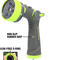 Flexzilla® Heavy Duty 7-pattern Adjustable Flow Garden Hose Nozzle (boxed)