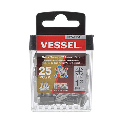 Vessel Neck Torsion Shock Absorption Insert Bits (+2 × 25.4mm) 25-pack