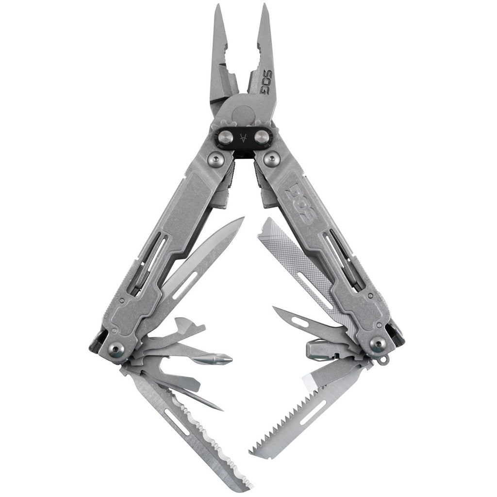 Sog Poweraccess Deluxe Multi-tool With 21 Tools And 12-piece Bit Kit Nylon Sheath