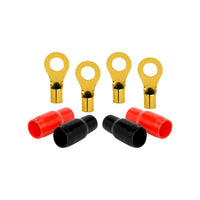 Audiopipe Ring Terminals 4 Gauge Gold Plated (2 Pair)