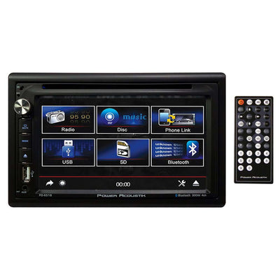 Power Acoustik Double Din Am/fm/dvd/bt 6.5