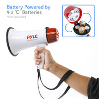 Pyle Pro Megaphone With Siren/talk/led Light