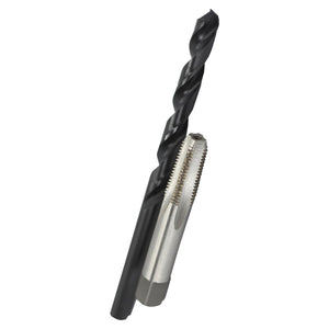 Drill America 1/8" Carbon Steel Npt Tap And "r" Hss Drill Bit Kit In Storage Pouch