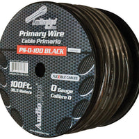 Audiopipe Power Cable 0-gauge 100 Foot Spool - Black