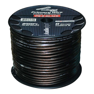 Audiopipe Power Cable 8-gauge 250 Foot Spool - Black
