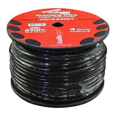 Audiopipe Power Cable 4-gauge 250 Foot Spool - Black