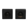 Qpower Empty 6.5" Square Speaker Enclosure Pair Qbomb (spray On Black Bedliner Coating)