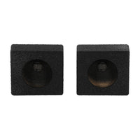 Qpower Empty 6.5" Square Speaker Enclosure Pair Qbomb (spray On Black Bedliner Coating)