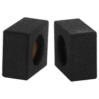 Qpower Empty 6.5" Square Speaker Enclosure Pair Qbomb (spray On Black Bedliner Coating)